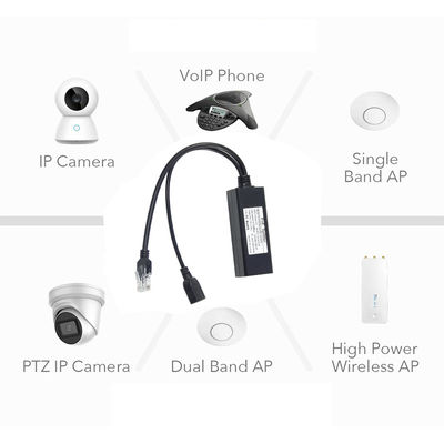 48V bis 5V 2.4A PoE Splitter USB Typ A Weiblich 802.3af Power Over Ethernet Splitter