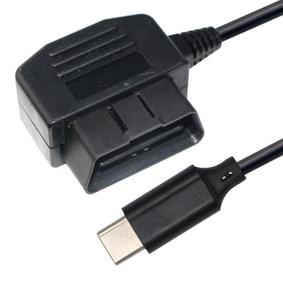 5V 12V Autoladegerät Stromverlängerungskabel OBD-2 bis Typ C USB-C Kabel für Dashcam