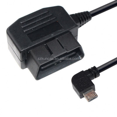 24W Micro USB Kabelanschluss für GPS DVR Camcorder Tablet E-Dog Telefon OBD II 16-Pin-Ladegerät