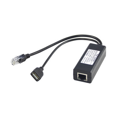 1Gbps Schalter Kapazität PoE Splitter 48V bis 5V 2.4A USB Typ A Weiblich 802.3af Power Over Ethernet