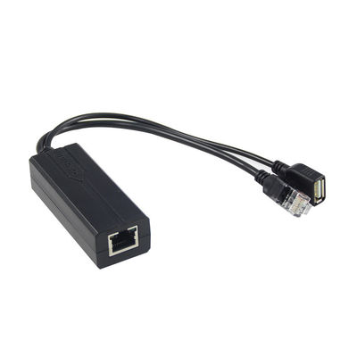 1Gbps Schalter Kapazität PoE Splitter 48V bis 5V 2.4A USB Typ A Weiblich 802.3af Power Over Ethernet