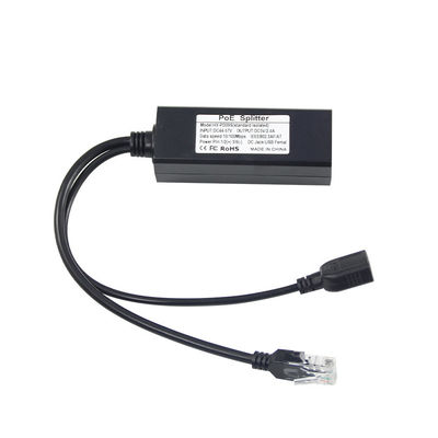 1Gbps Schalter Kapazität PoE Splitter 48V bis 5V 2.4A USB Typ A Weiblich 802.3af Power Over Ethernet