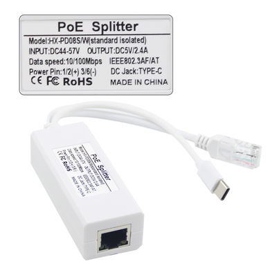 48V bis 12V PoE Splitter Injektor Schnelle Datenübertragung für IP-Kamera und Telefon