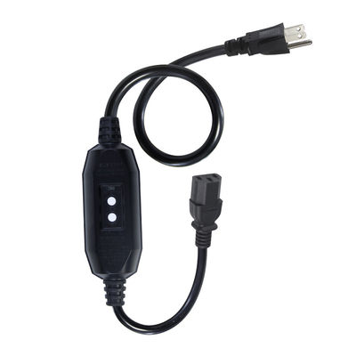 Hausgerät IP54 Außenkabel mit GFCI NEMA 5-15P bis IEC 60320 C13 Weibliche 0,5 m Kabellänge