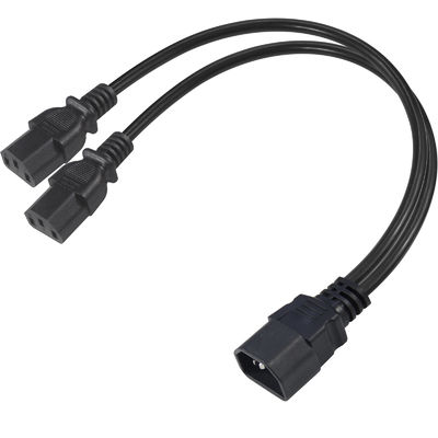 C14 Männlich bis 2XC13 Weiblich Steckdose Stromkabel Y Erweiterung Ac Cord Splitter