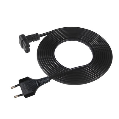 Gewickelt Euro Electric 2Prong mit Stecker 0,5 mm2 Europäisches Stromkabel zu C7