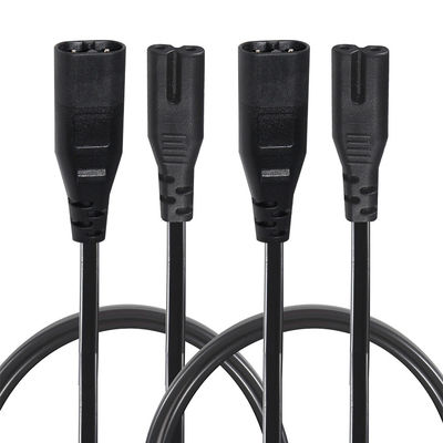 2M Iec320 Schwarzer Draht, Stromkabel Ac C7 bis Bild 8 C8 Verlängerungskabel
