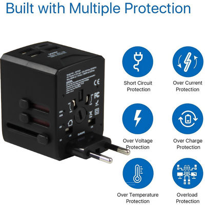 Genehmigter Multi-Plug 4 in 1 Stromversorgungsausrüstung US EU UK AU Plug Travel Charger