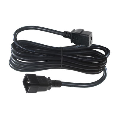 C20 Männlich bis IEC Steckdose C19 15A Schwarz H05vvf 3G 1.5Mm 250V 10A 13A 16A Versorgungsschnur