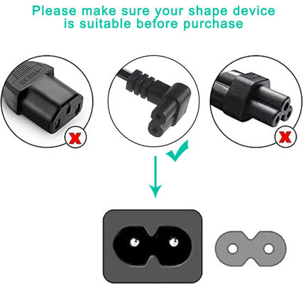 Italien 2 Pin Ac Stecker Europäisches C7 Kabel Steckerverlängerung Psu Laptop Stromkabel Eu 2-PIN C7
