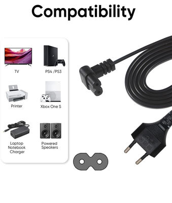 Italien 2 Pin Ac Stecker Europäisches C7 Kabel Steckerverlängerung Psu Laptop Stromkabel Eu 2-PIN C7