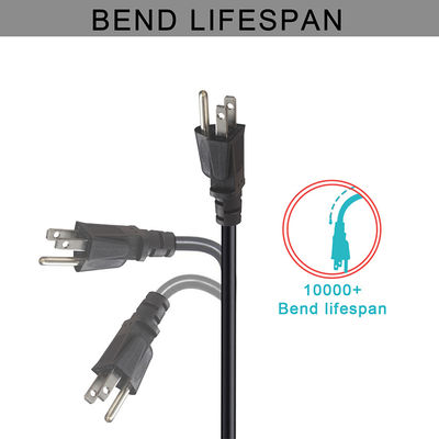 15 ft 120 Volt Laptop-Stromkabel mit Nema 515P bis IEC 320 C5 Steckverbinder zertifiziert
