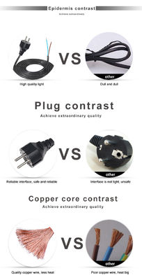 16a 250v Stromkabel Schuko Stecker H05vv F Vde H05vv-f Europäisches Eu 3 Pin Kema-keur Kabel Band Ende