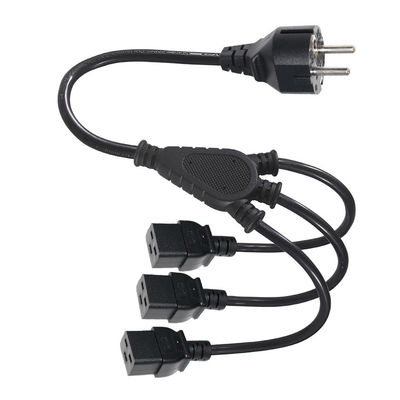 Erweiterung Schuko Stecker zu 3X C19 weibliche Steckdose 16A Eu Stromkabel mit genehmigt