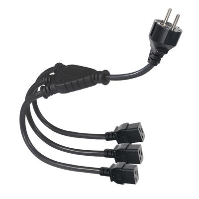 Erweiterung Schuko Stecker zu 3X C19 weibliche Steckdose 16A Eu Stromkabel mit genehmigt