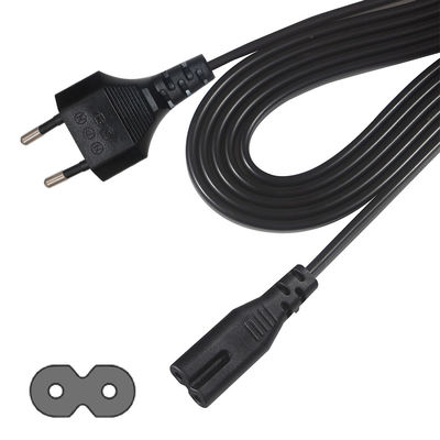 Universal 2-Stift-Wechselstromkabel EU 2PIN bis IEC Weibliche C7-Steckdose 0,75MM