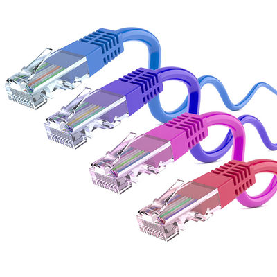 Blau-nacktes Kupferdraht RJ45 bis RJ45 24AWG 25ft Cat6 Ethernet-Patchkabel