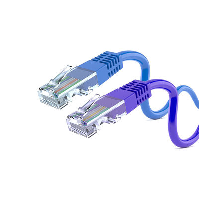 Blau-nacktes Kupferdraht RJ45 bis RJ45 24AWG 25ft Cat6 Ethernet-Patchkabel