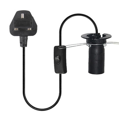 3A 5A britischer Fused 3 Pin Power Plug Salzlampenkabel mit 303 Inline Switch E14 Lampenhalter OEM/ODM