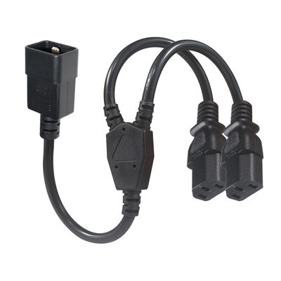 C20- bis C13-Leistungsscheiderkabel 6ft 250V Schwarz PVC