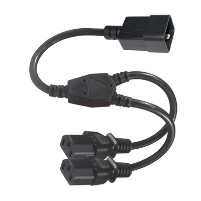 C20- bis C13-Leistungsscheiderkabel 6ft 250V Schwarz PVC