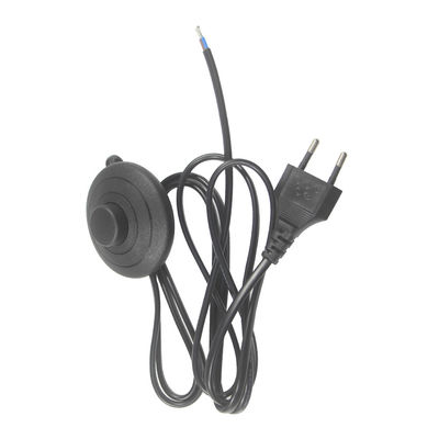 6FT CEE 7/16 bis Stripped End Salzlampen-Stromkabel mit Fußschalter Himalaya-Kabel