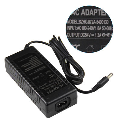 54V 1.3A Schaltanlage für Laptop Jack 55Mmx21mm DC-Versorgungs-Power Adapter Eingang 100-240V Ac 50-60Hz