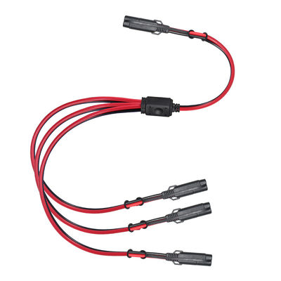 SAE-zu-SAE-Verlängerungskabel 3 Wege Splitter 12V 16AWG 2FT 2 Pins Schnellstecker