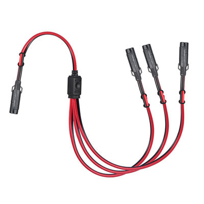 SAE-zu-SAE-Verlängerungskabel 3 Wege Splitter 12V 16AWG 2FT 2 Pins Schnellstecker