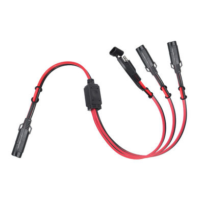 SAE-zu-SAE-Verlängerungskabel 3 Wege Splitter 12V 16AWG 2FT 2 Pins Schnellstecker