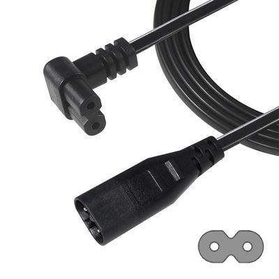 C8 Mann zu Frau Kurz 0,6M Stromversorgung Kabel Schnur Abbildung 8 C7 2 Pin Kern Ac Nispt 18Awg Stecker