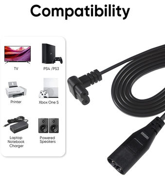 C8 Mann zu Frau Kurz 0,6M Stromversorgung Kabel Schnur Abbildung 8 C7 2 Pin Kern Ac Nispt 18Awg Stecker