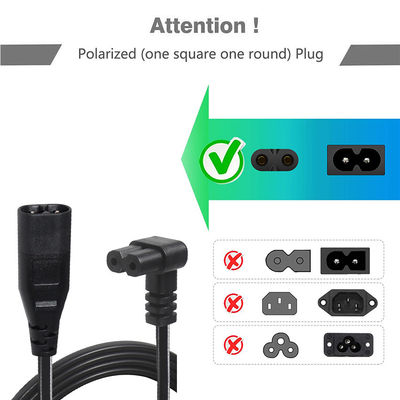 C8 Mann zu Frau Kurz 0,6M Stromversorgung Kabel Schnur Abbildung 8 C7 2 Pin Kern Ac Nispt 18Awg Stecker