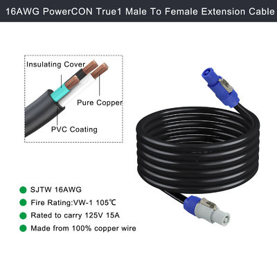 NAC3FCA zu NAC3FCB 20A PowerCon-Kabel True1 von Mann zu Frau