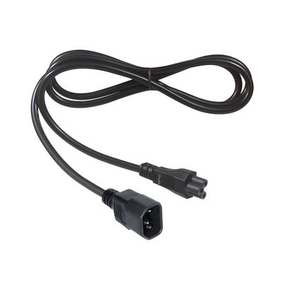 Schwarz C5 bis C14 Steckdraht Elektronischer PC Computer-Leistung 0,75 mm Iec Steckkabel