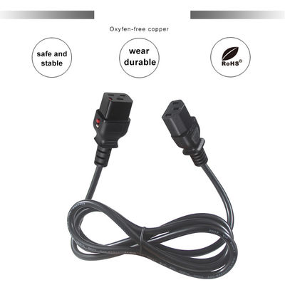 KUNCAN 14Awg 16A Verlängerungsleitung Europäisches Schloss C19 bis C13 Stecker Iec 60320 320 Stecker