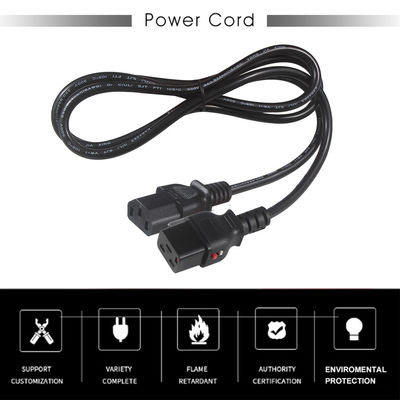 KUNCAN Verriegelbare geformte Stromkabel Iec 320 Schließung C19 bis C13 Stecker AC-Kabel