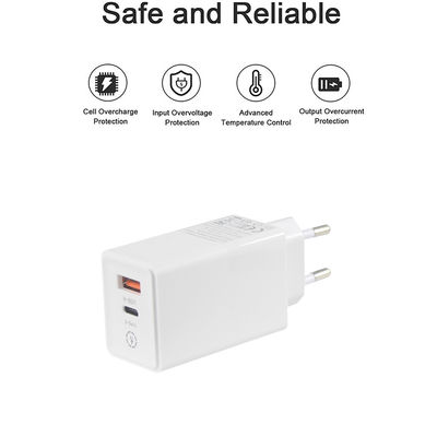 Laptop QC Typ C Dual-PD-Ladegerät 65W Ausgang 15V 3A für schnelles Laden Reiseadapter
