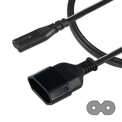 2FT VDE EU 2Pin weibliche Steckdose bis IEC 60320 C7 weibliche Verlängerungskabel