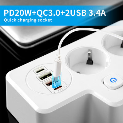 QC3.0 Schuko CEE 7/7 EU Leistungslader Umrichter 2A+1C Schnell 2500W