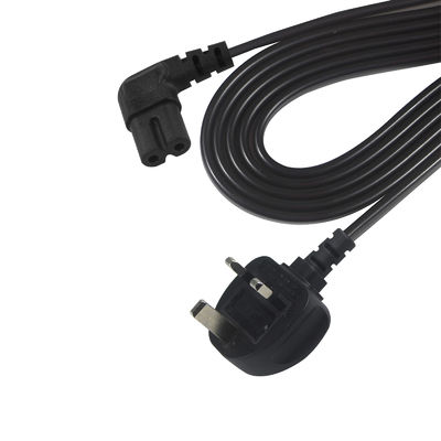 BS Computer AC Kabel Rechtswinkel C7 Standardverlängerung 3 Draht 10A 250V British Stromkabel mit PVC Jacket und IEC weibliche Endart