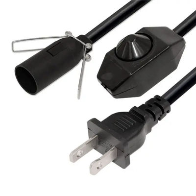 Ersatzlampe mit Inline-Schalter Dimmer Us 2 Prong Ac Usa Stromkabel