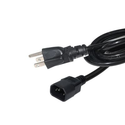 US Nema 515P bis C14 Verlängerungsleitungen Ac 3 Pin Prong Sjt Svt 16Awg Pvc UsaIec Stromkabel