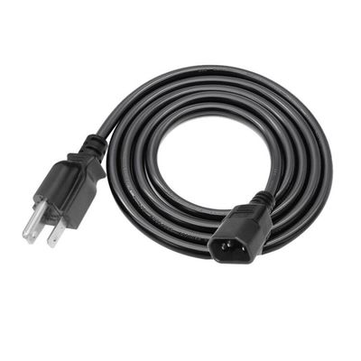 US Nema 515P bis C14 Verlängerungsleitungen Ac 3 Pin Prong Sjt Svt 16Awg Pvc UsaIec Stromkabel