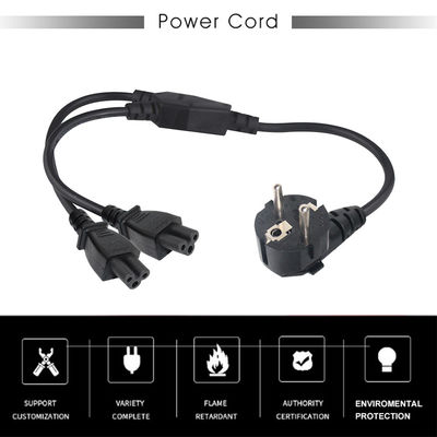 Europäische Standard Schuko 3Pin Erweiterung Leads Versorgung Stromkabel mit 2XC5 weiblich