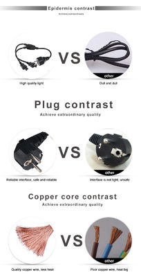 Europäische Standard Schuko 3Pin Erweiterung Leads Versorgung Stromkabel mit 2XC5 weiblich