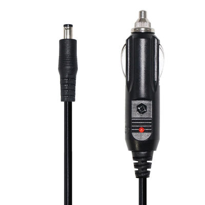 Schwarzes Verlängerungskabel Zigarettenanzünder Stecker Männlich bis 5521Mm 5525Mm DC 12 Volt Stromkabel für Auto