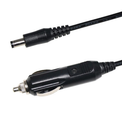 Schwarzes Verlängerungskabel Zigarettenanzünder Stecker Männlich bis 5521Mm 5525Mm DC 12 Volt Stromkabel für Auto