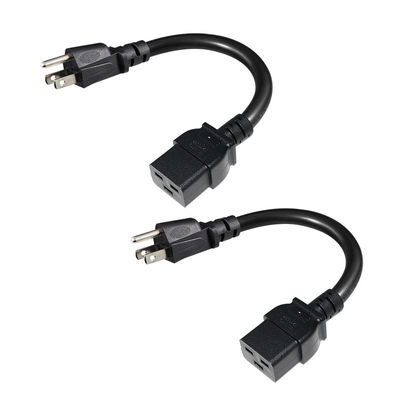 NEMA 5-15P auf IEC C19 Netzkabel 250V 10A Stecker auf Buchse