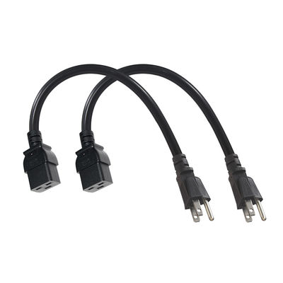 NEMA 5-15P auf IEC C19 Netzkabel 250V 10A Stecker auf Buchse